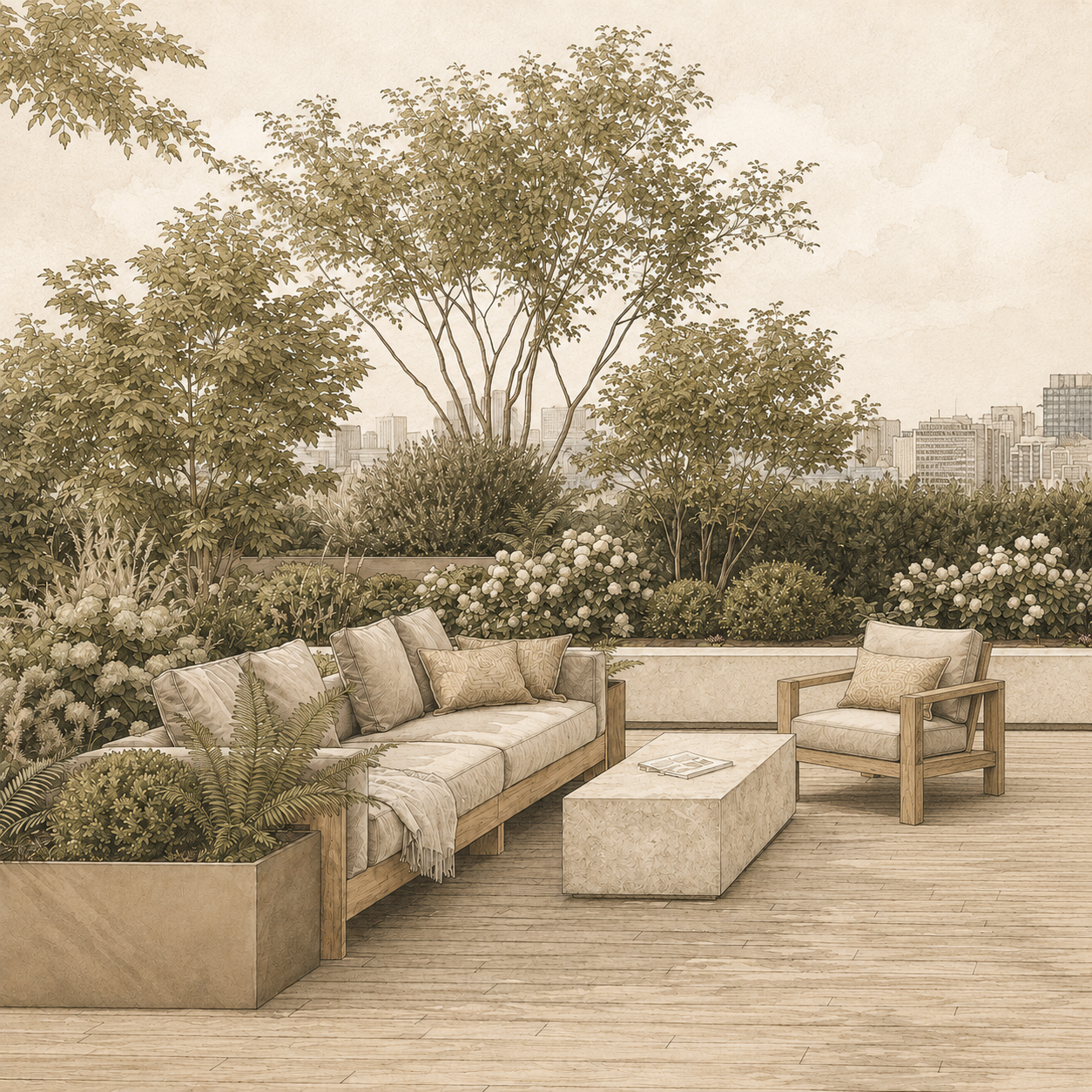Roof garden design Sydney